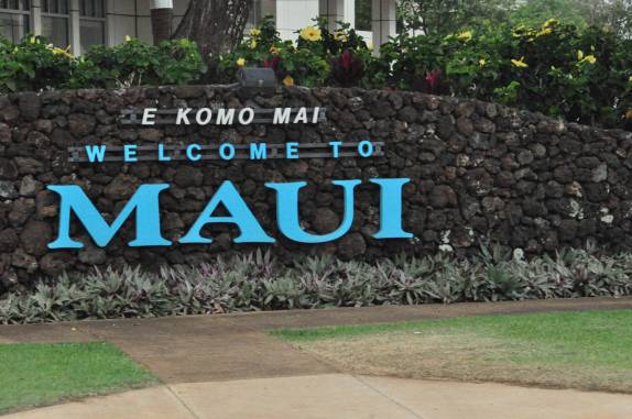 Chegando à Maui, no Havaí